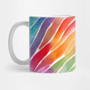 Rainbow abstract diagonal pattern Mug